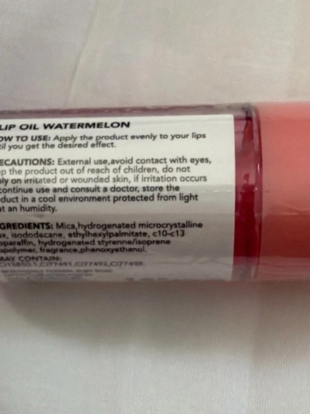 Ruby Rose Lip Oil Hydrating Pink Melancia Watermelon 0.13 fl oz Dry Lips Travel